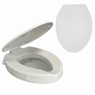 V Shaped Raised Toilet Seat for Assisting the Elderly to Stand up