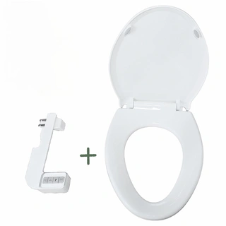 V Shaped Elongated PP Quick Release Toilet Seat Cover Is Compatible with the Sanitary Cleaner and Features a Design
