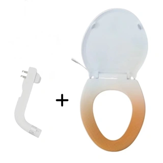 NEW V Shaped PP Quick Release Heated Toilet Seat Cover Two in One DIY Cold Water Toilet Seat