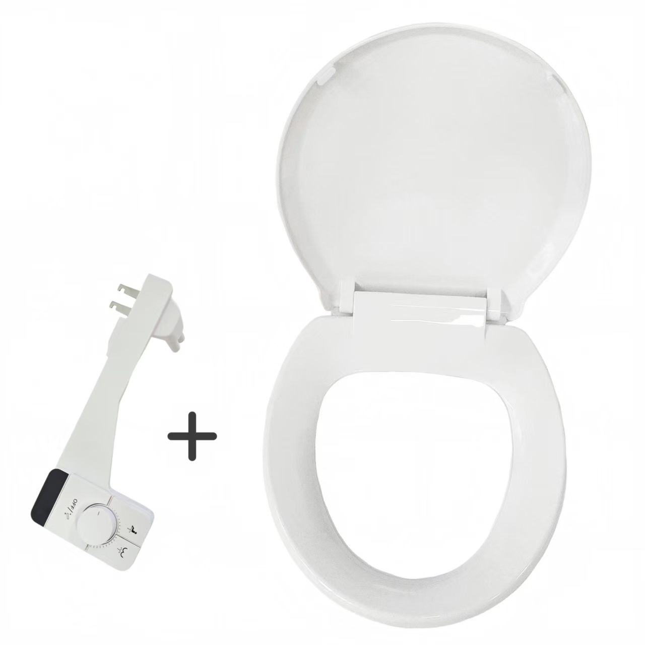 Non Electric PP+ABS Bathroom Slow-Close Toilet Seat Bidet Combination With O Shape Toilet Seat Dual Nozzle 2026 NEW Non Electric PP+ABS Bathroom Slow-Close Toilet Seat Bidet Combination With O Shape Toilet Seat Dual Nozzle 2026 NEW