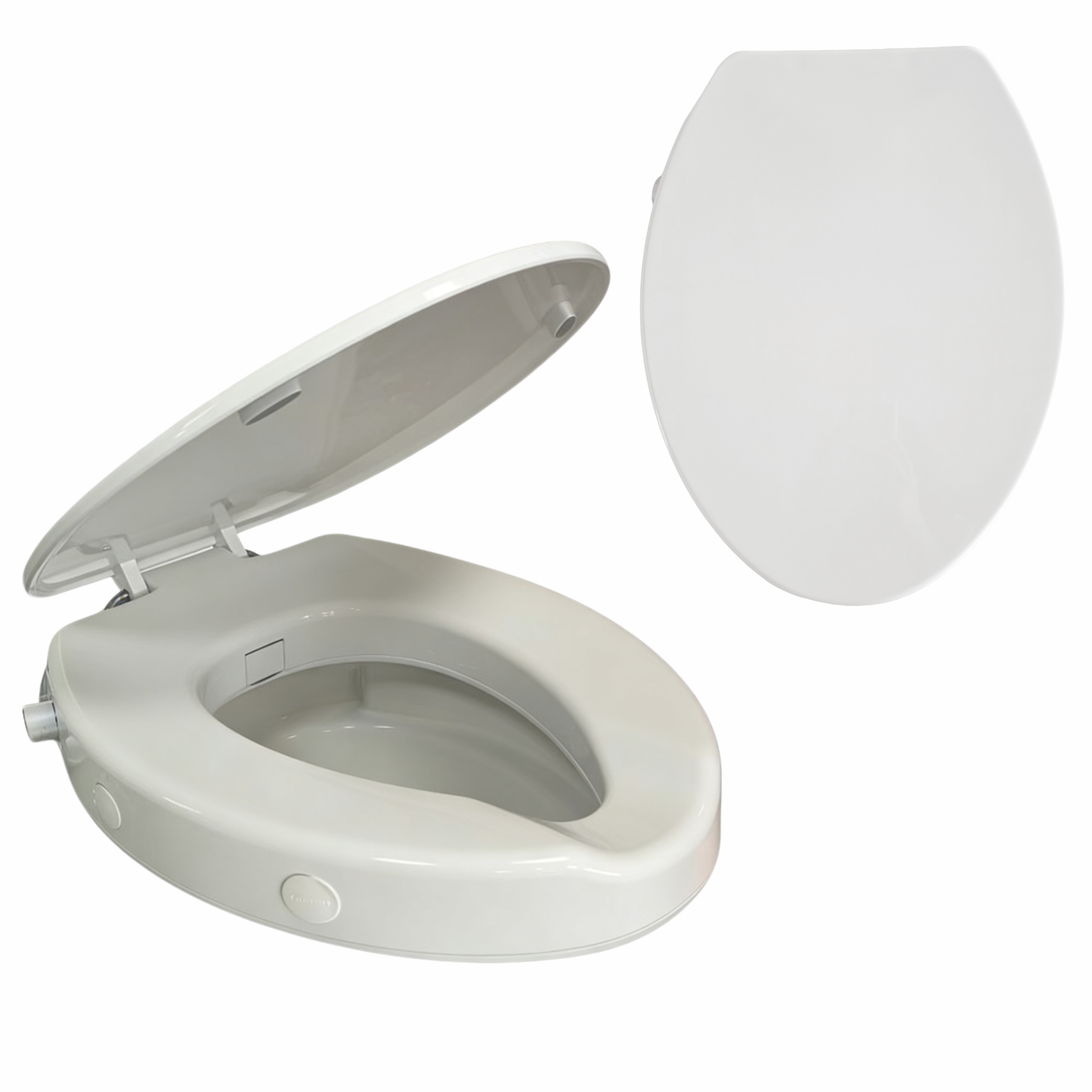 V Shaped Raised Toilet Seat for Assisting the Elderly to Stand up