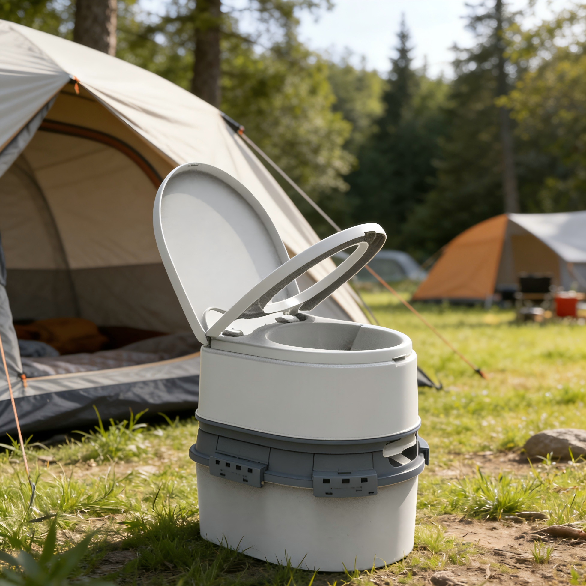 Portable Toilet Leak-Proof Handle Pump Rotating Spout Camping Boating Hiking Trips Removable and Washable Outdoor Toilet