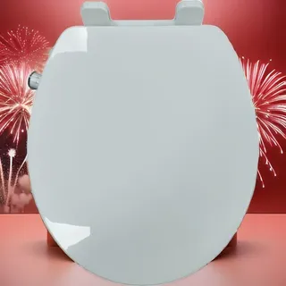 PP Material Round Toilet Cover With Nozzle Self Cleaning