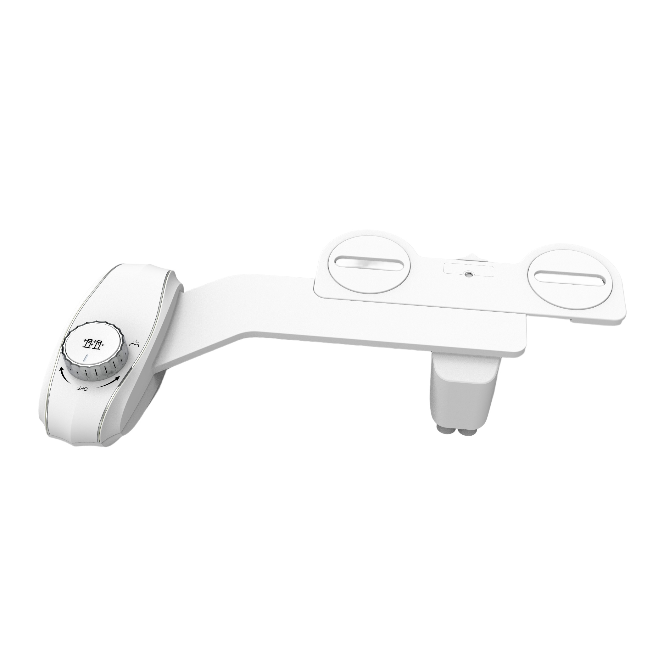 Modern Fresh Cold Water Bidet Attachment for Toilet, ABS Manual Bidet With Self‑Cleaning Dual Nozzles, Easy‑Use Bathroom Hygiene Accessory