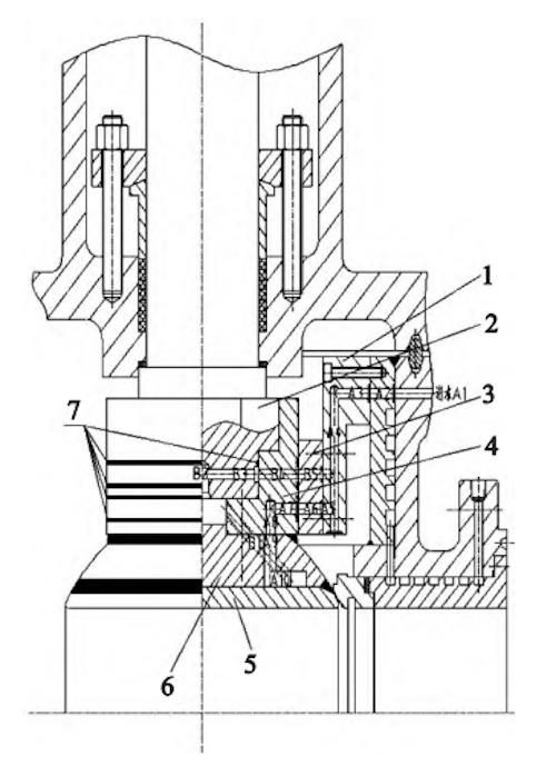 Ball and stem cooling paths