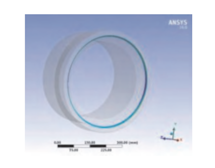 Contour of specific pressure distribution on the sealing surface