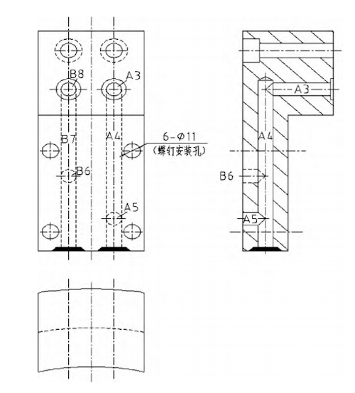 Flow channel structure of the cooling jacket