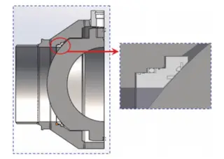 Geometric structure of fully welded ball valve