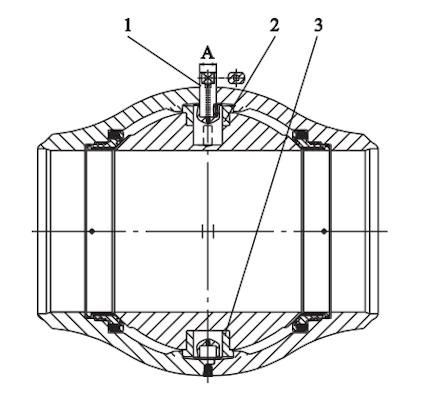 Temporary hole “A” in the valve body
