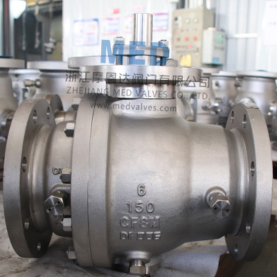 ASTM A351 CF8M Ball Valve, 6 Inch, 150 LB, API 6D, RF