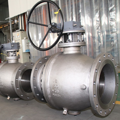 Cast Steel Trunnion Mounted Ball Valve, WCB, 16IN, CL150, RF