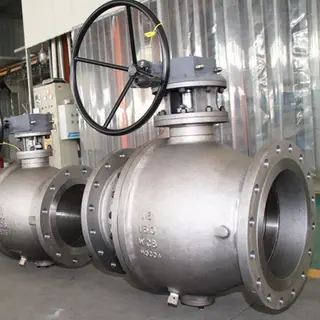 Cast Steel Trunnion Mounted Ball Valve, WCB, 16IN, CL150, RF