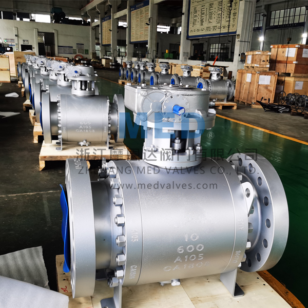 ASTM A105 Ball Valve, 10 Inch, 600 LB, API 6D