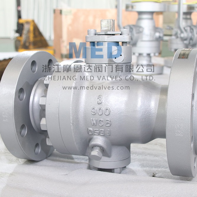 ASTM A216 WCB Trunnion Ball Valve, 3 Inch, 900 LB