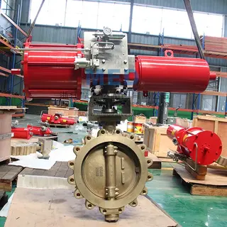 ASTM B148 C95800 Butterfly Valve, 18 Inch, 150 LB, Pneumatic