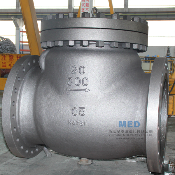 ASTM A217 C5 Swing Check Valve, 20 Inch, API 6D, 300 LB