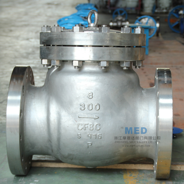 ASTM A351 CF8C Swing Check Valve, 8 Inch, 300 LB, API 6D