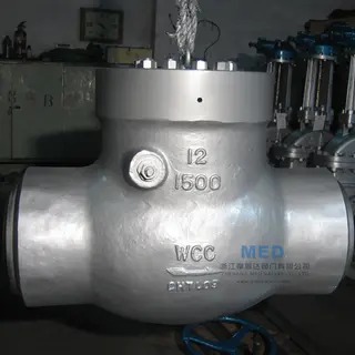 ASTM A216 WCC Swing Check Valve, API 6D, 12 Inch, 1500 LB