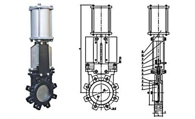 Lug Type Pneumatic Knife Gate Valve