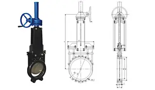 Bi-directional Bevel Gear Knife Gate Valve