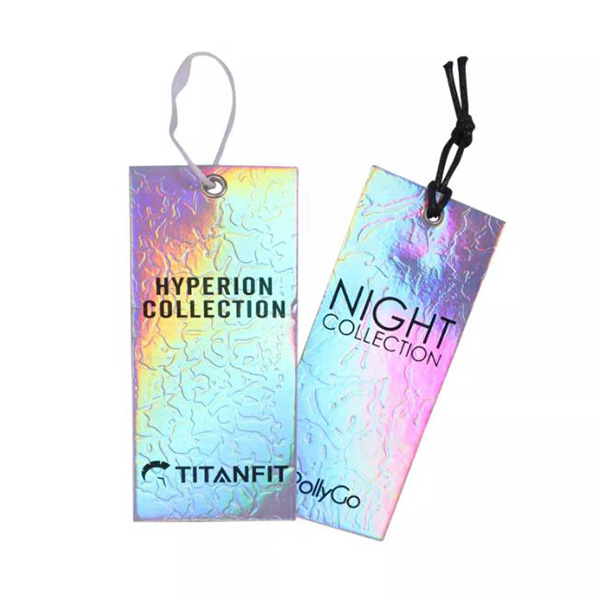 Custom Shape Luxury Laser Hologram Paper Hang Tag for Garment