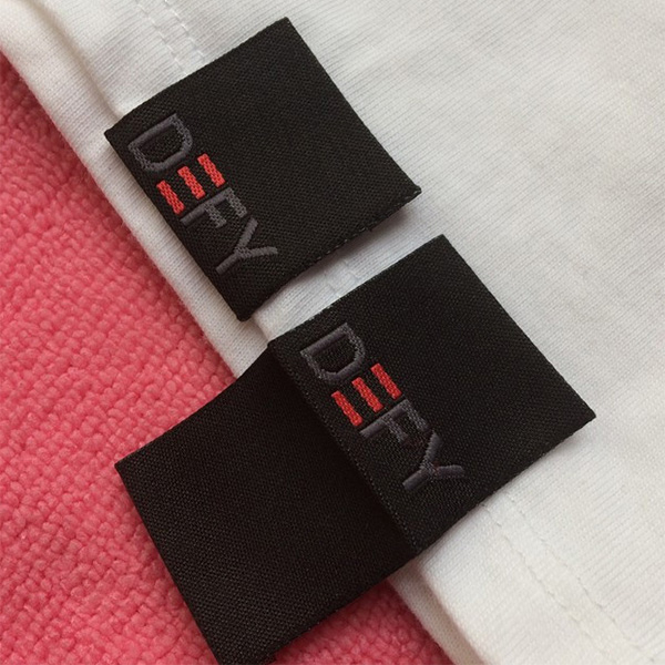 Loop Fold Woven Hem Label Tag For Sleeve