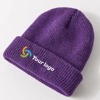 Fisherman Warm Knit Wool Embroidered Winter Beanie Hat