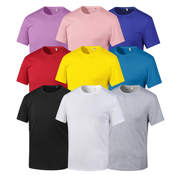 Round Neck T Shirt with Custom Heat Transfer Logo
