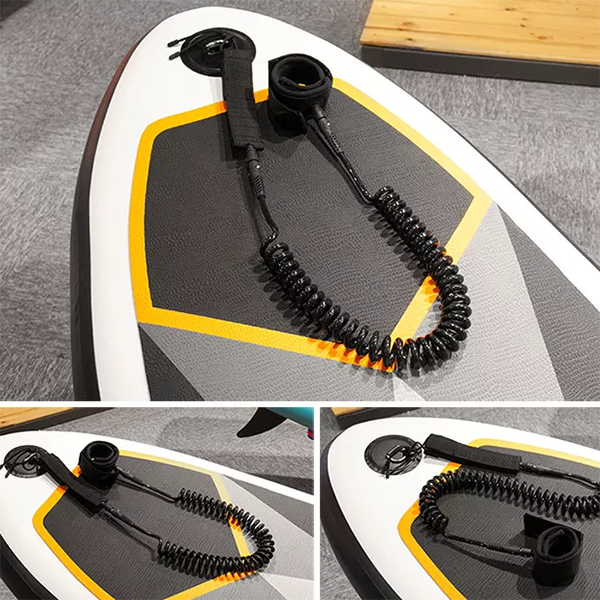 OEM High Strength Black Color Leg Rope Surfboard Leash With Ankle Cuff