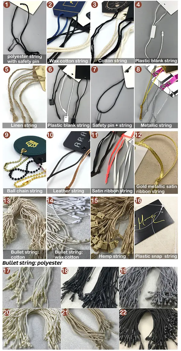 Strings of Hang Tags