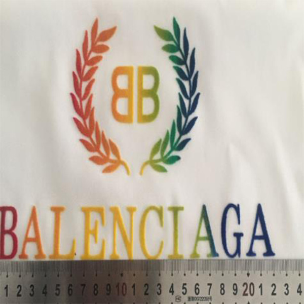Custom Flock Transfer 4 Color Trademark Heat Transfer Label