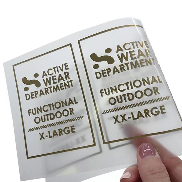 Custom Plastisol Heat Transfers Size Label