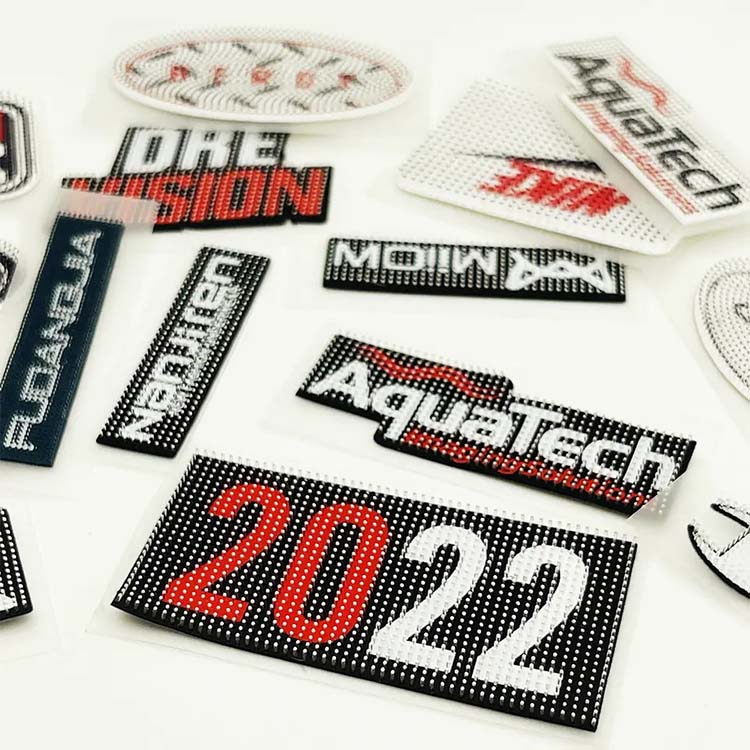 Custom Logo Slicone Rubber Heat Transfer Brush Printing Label