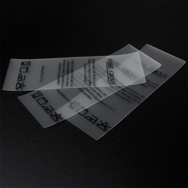 Custom Transparent Soft TPU Printed Care Label