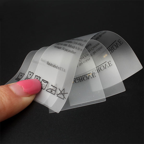 Custom Transparent Soft TPU Printed Care Label