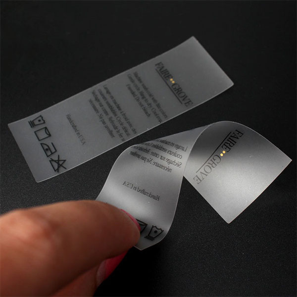 Custom Transparent Soft TPU Printed Care Label