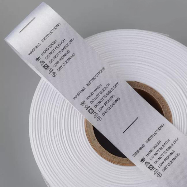 Custom Satin Ribon Printed Care Label For Garment