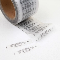 Customized Screen Printed TPU Care Label for Swimwear