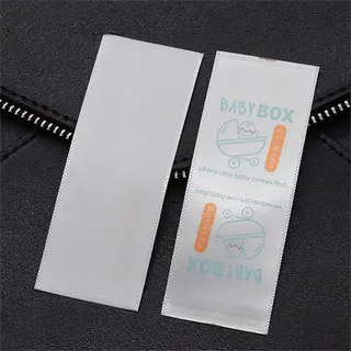 Side Folded Personalized Satin Printed Neck Label