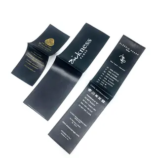 Custom Center Fold Silk Clothing Printed Label