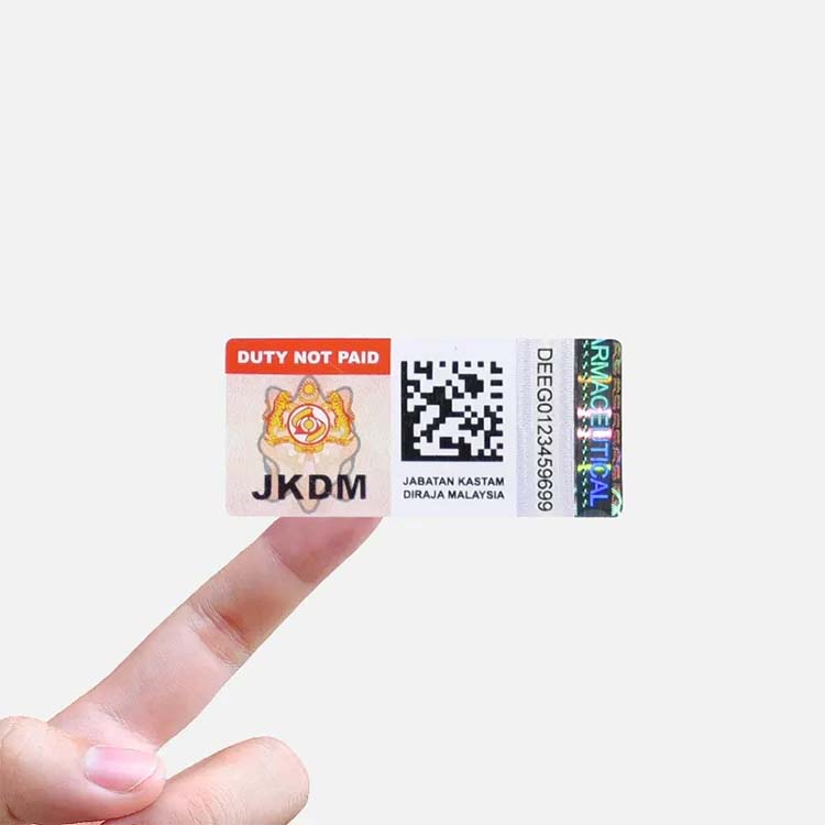 Custom Hot Stamping Anti-counterfeit Hologram Strip Label Sticker