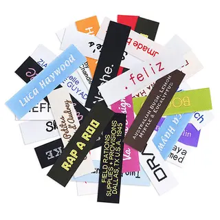 Customized Straight Cut Cotton Woven Label