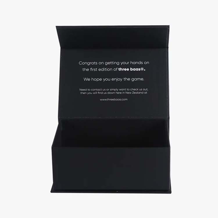 Custom Logo Luxury Recyclable Paperboard Matt Black Packing Closure Gift Boxes