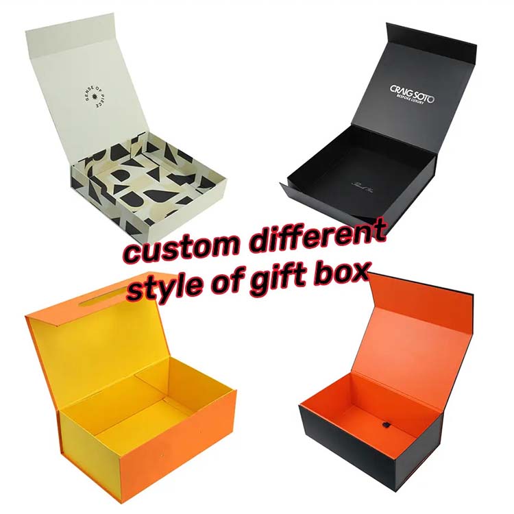 Custom Logo White UV Coating Recycled Magnetic Closure Paper Box
