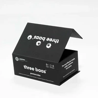 Custom Logo Luxury Recyclable Paperboard Matt Black Packing Closure Gift Boxes