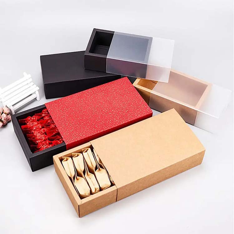 2023 High Quality Custom Logo Kraft Paper Drawer Gift Boxes For Candles