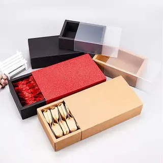 2023 High Quality Custom Logo Kraft Paper Drawer Gift Boxes For Candles