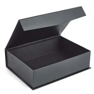 Luxury Black Book Shaped Rigid Cardboard Foldable Gift Box