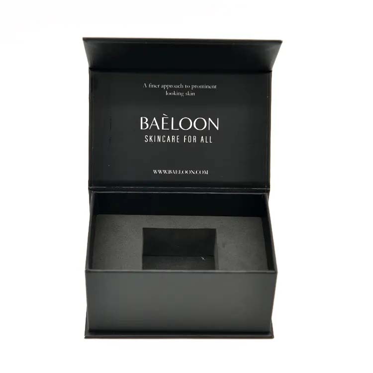 Luxury Black Book Shaped Rigid Cardboard Foldable Gift Box