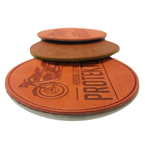 Logo Embossed Leather Patches
